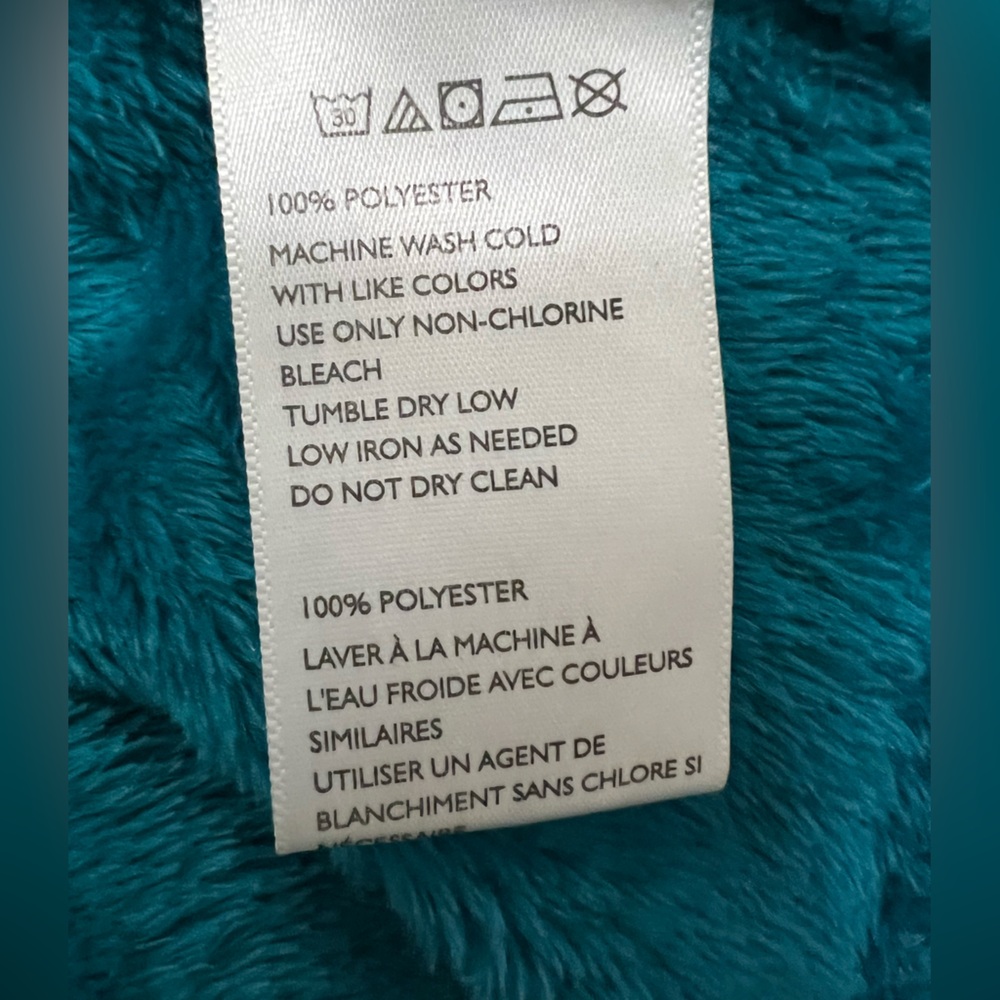 Urban Outfitters Turquoise Fleece cropped top size XL EUC - Picture 7 of 8